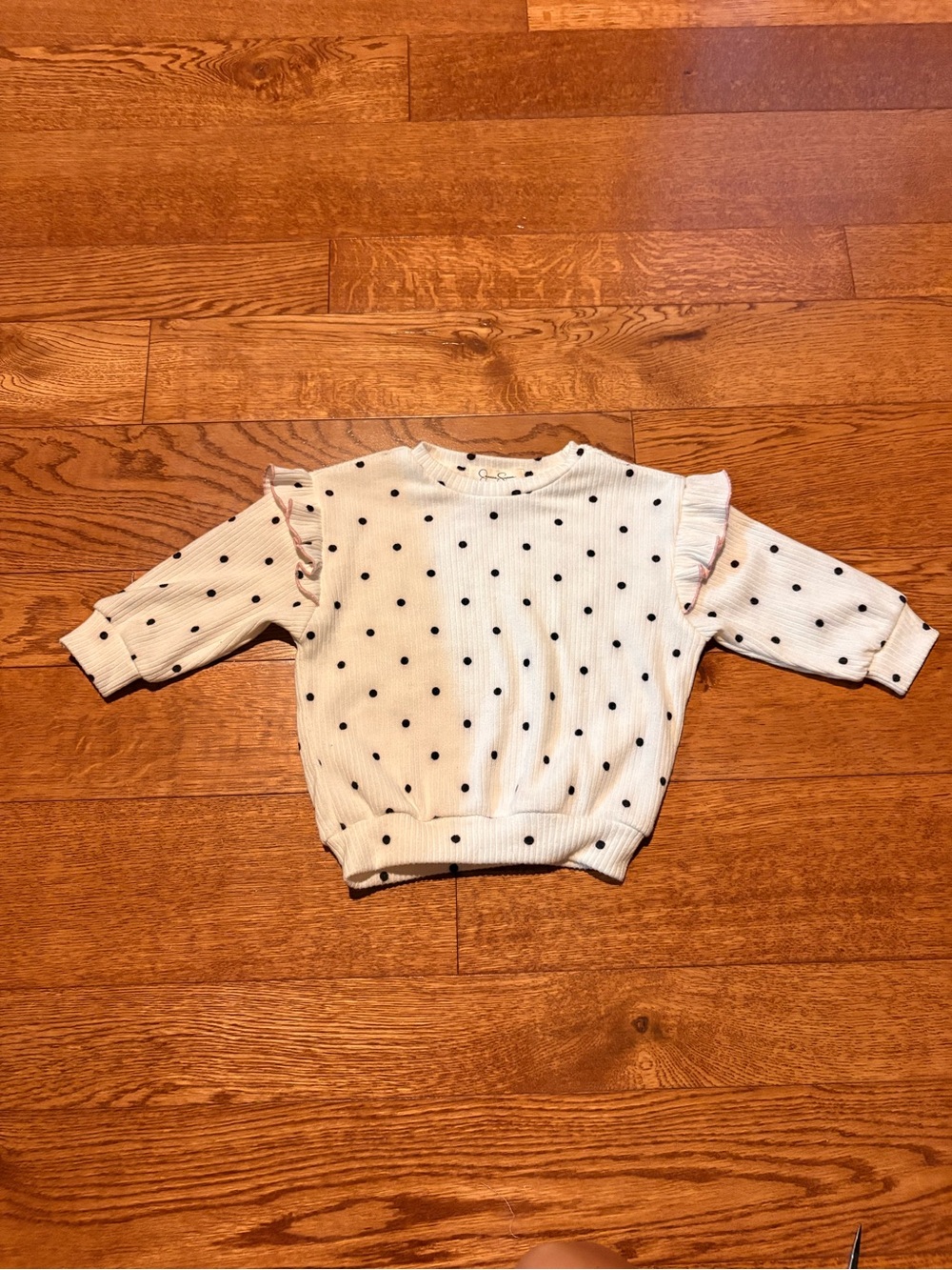 Jessica Simpson Sweater with Polka Dots and Ruffles